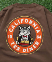TES CALIFORNIA DINER EMB BIG T-SHIRT / ビッグシルエットTシャツ