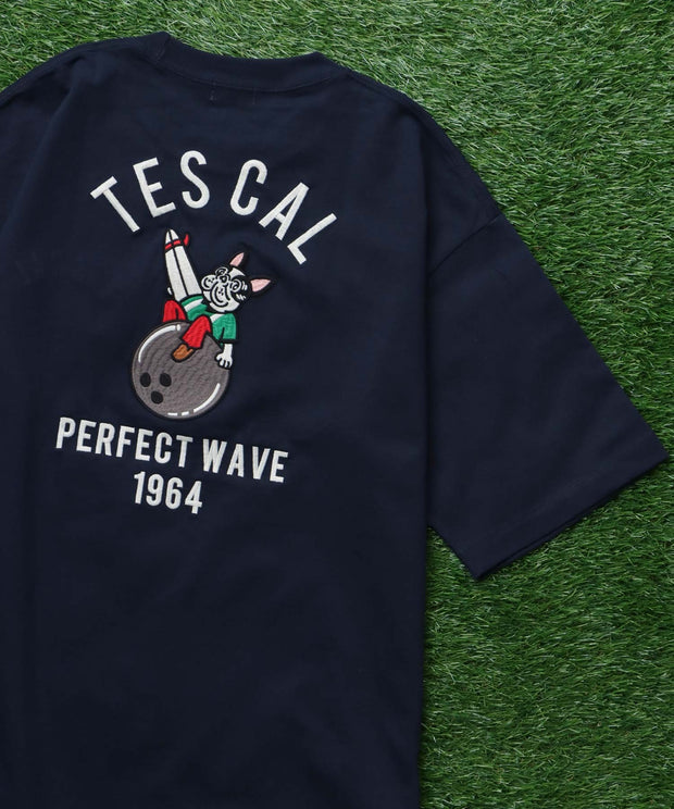 《7月上旬お届け予定》TES BOWLING EMB BIG T-SHIRT / ビッグシルエットTシャツ