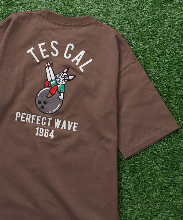 《7月上旬お届け予定》TES BOWLING EMB BIG T-SHIRT / ビッグシルエットTシャツ