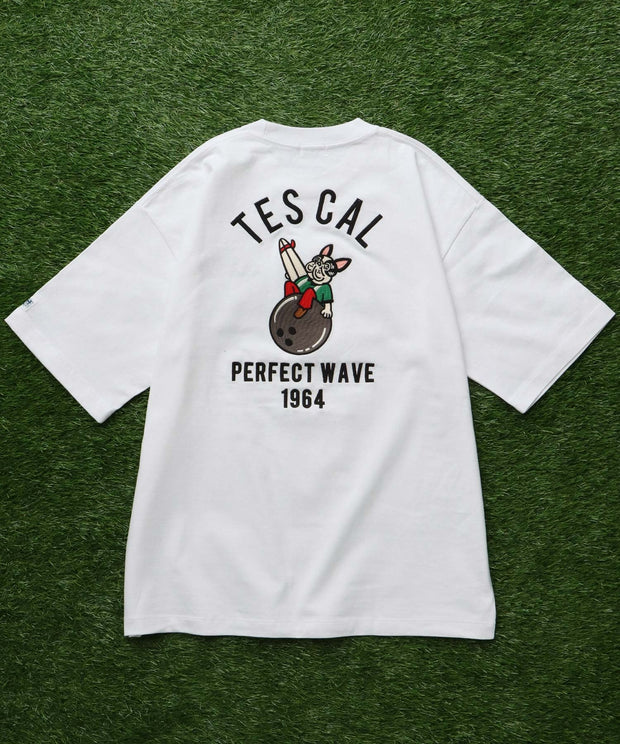 《7月上旬お届け予定》TES BOWLING EMB BIG T-SHIRT / ビッグシルエットTシャツ