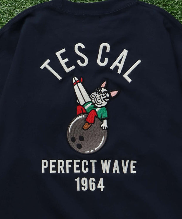 《7月上旬お届け予定》TES BOWLING EMB BIG T-SHIRT / ビッグシルエットTシャツ