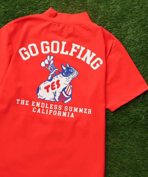 《6月下旬お届け予定》TES GOLF 4WAY STRETCH MOCK NECK / ハイネックTシャツ