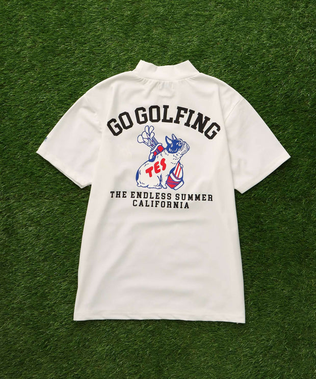 《6月下旬お届け予定》TES GOLF 4WAY STRETCH MOCK NECK / ハイネックTシャツ