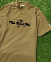 《6月下旬お届け予定》TES GOLF 4WAY STRETCH MOCK NECK GOLFING LOGO / ハイネックTシャツ