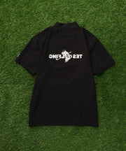 《6月下旬お届け予定》TES GOLF 4WAY STRETCH MOCK NECK GOLFING LOGO / ハイネックTシャツ