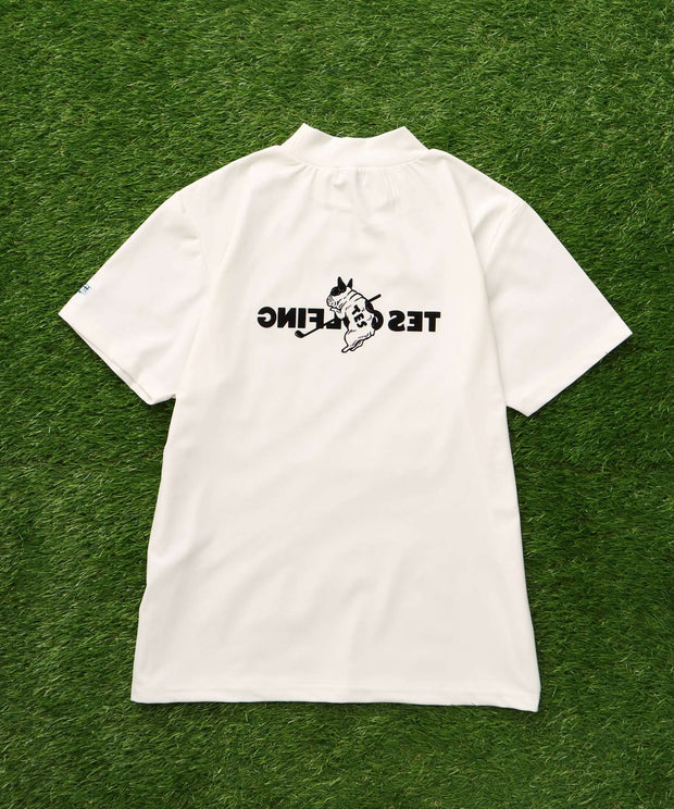 《6月下旬お届け予定》TES GOLF 4WAY STRETCH MOCK NECK GOLFING LOGO / ハイネックTシャツ