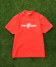 《6月下旬お届け予定》TES GOLF 4WAY STRETCH MOCK NECK GOLFING LOGO / ハイネックTシャツ