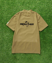 《6月下旬お届け予定》TES GOLF 4WAY STRETCH MOCK NECK GOLFING LOGO / ハイネックTシャツ