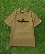 《6月下旬お届け予定》TES GOLF 4WAY STRETCH MOCK NECK GOLFING LOGO / ハイネックTシャツ