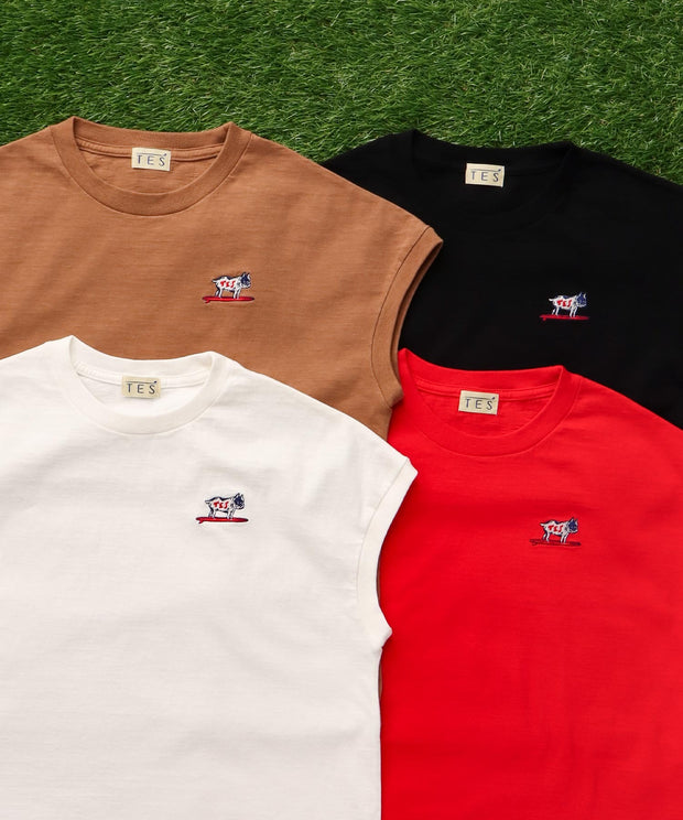 《6月下旬お届け予定》 TES ORGANIC COTTON FRENCH SLEEVE / Tシャツ