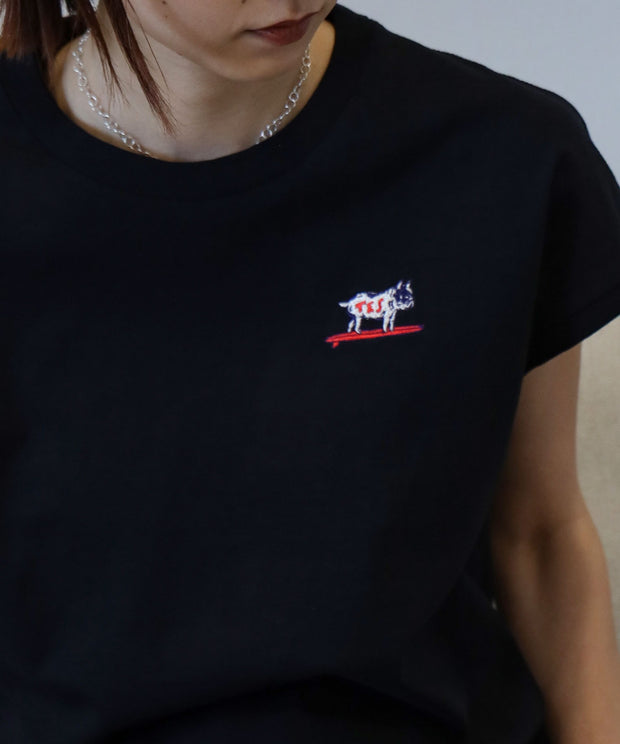 《6月下旬お届け予定》 TES ORGANIC COTTON FRENCH SLEEVE / Tシャツ