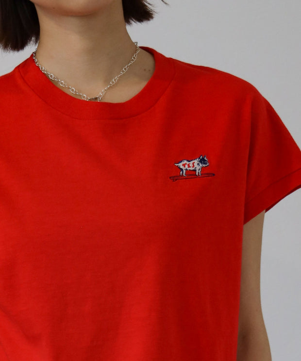 《6月下旬お届け予定》 TES ORGANIC COTTON FRENCH SLEEVE / Tシャツ