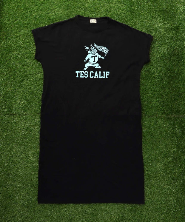 《6月下旬お届け予定》TES ORGANIC COTTON FLOCK COLLAGE BUHI ONE PIECE / ワンピース