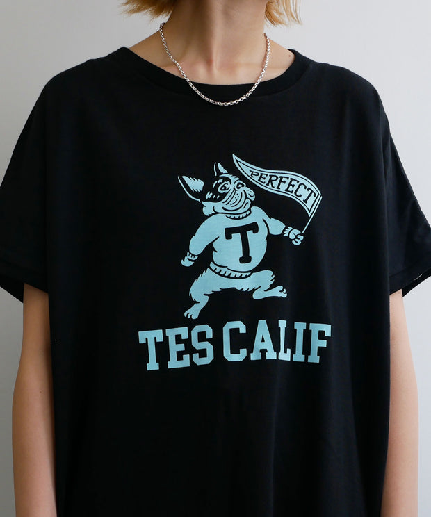 《6月下旬お届け予定》TES ORGANIC COTTON FLOCK COLLAGE BUHI ONE PIECE / ワンピース
