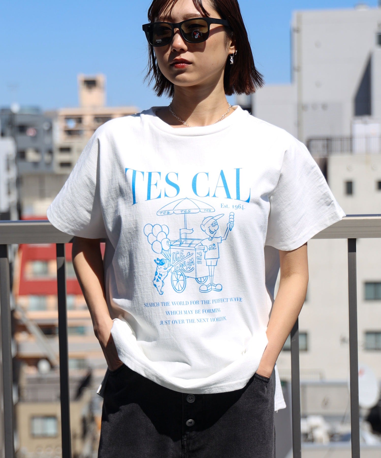 tシャツ TES ORGANIC COTTON HUNTINGTONG LOOSE T-SHIRT / レディースTシャツ レディース The Endless Summer tシャツ TES ORGANIC COTTON HUNTINGTONG