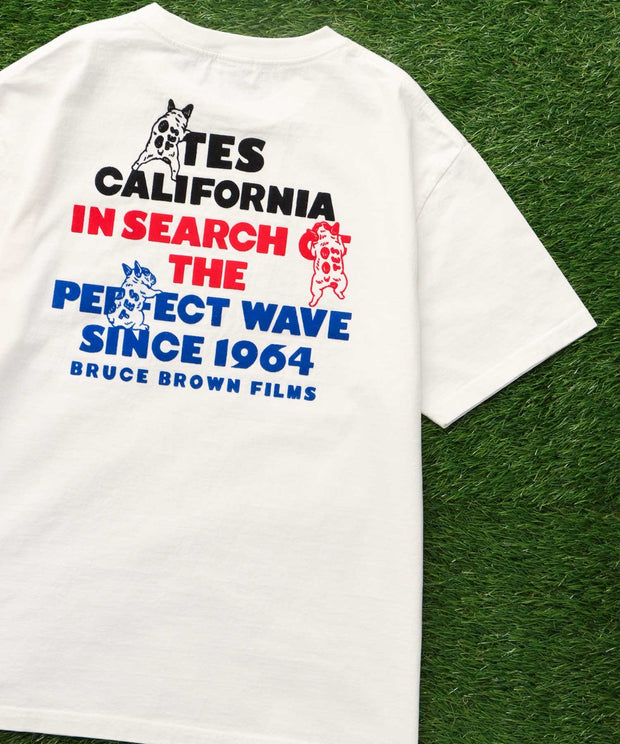 【WEB / FLAG SHOP限定】TES 3COLOR LOGO FLOCK PT T-SHIRT / Tシャツ