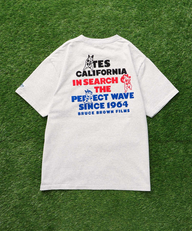 【WEB / FLAG SHOP限定】TES 3COLOR LOGO FLOCK PT T-SHIRT / Tシャツ