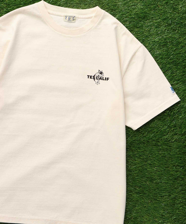 【WEB / FLAG SHOP限定】TES 3COLOR LOGO FLOCK PT T-SHIRT / Tシャツ