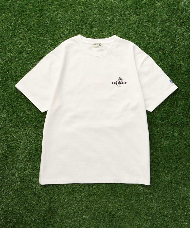 【WEB / FLAG SHOP限定】TES 3COLOR LOGO FLOCK PT T-SHIRT / Tシャツ
