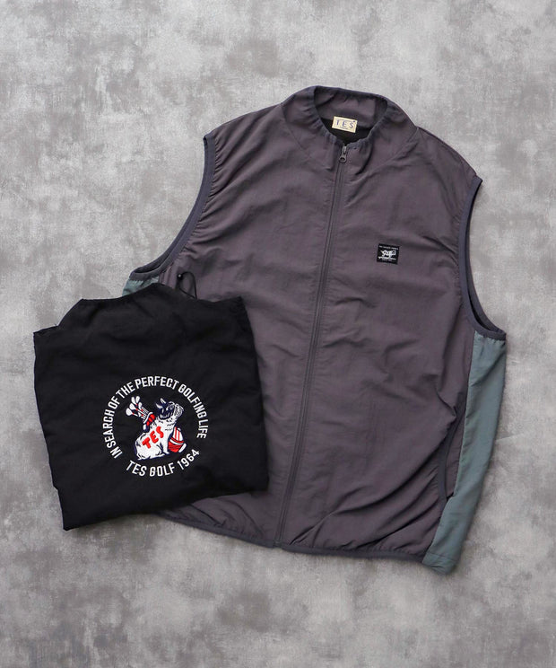 《10月下旬お届け予定》TES GOLF NYLON VEST / ナイロンベスト