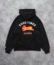 《10月下旬お届け予定》TES GOOD TIMES EMB BIG SWEAT ZIP PARKA / スウェットパーカー