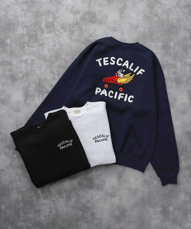 《10月下旬お届け予定》TES 60s ROLLER DERBY EMB BIG SWEAT / クルーネックスウェット