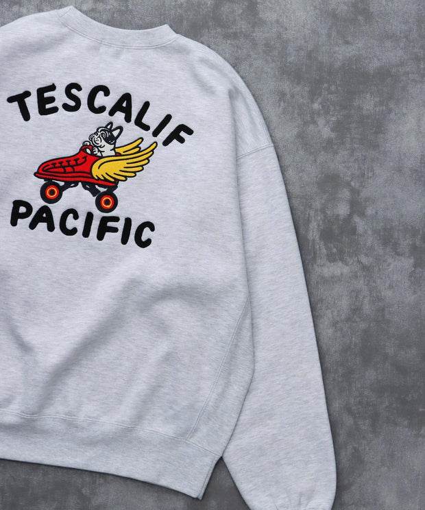 《10月下旬お届け予定》TES 60s ROLLER DERBY EMB BIG SWEAT / クルーネックスウェット