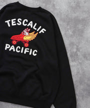 《10月下旬お届け予定》TES 60s ROLLER DERBY EMB BIG SWEAT / クルーネックスウェット