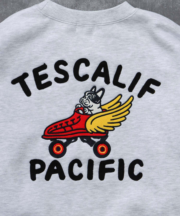 《10月下旬お届け予定》TES 60s ROLLER DERBY EMB BIG SWEAT / クルーネックスウェット