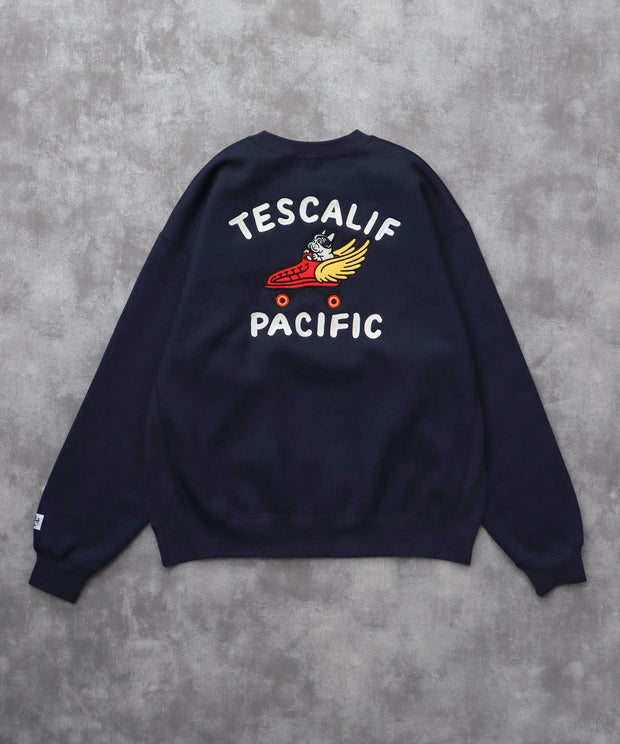 《10月下旬お届け予定》TES 60s ROLLER DERBY EMB BIG SWEAT / クルーネックスウェット
