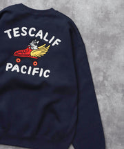 《10月下旬お届け予定》TES 60s ROLLER DERBY EMB BIG SWEAT / クルーネックスウェット