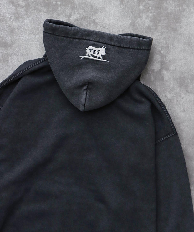 《10月下旬お届け予定》TES LOCAL CREW PIGMENT BIG SWEAT PARKA / スウェットパーカー