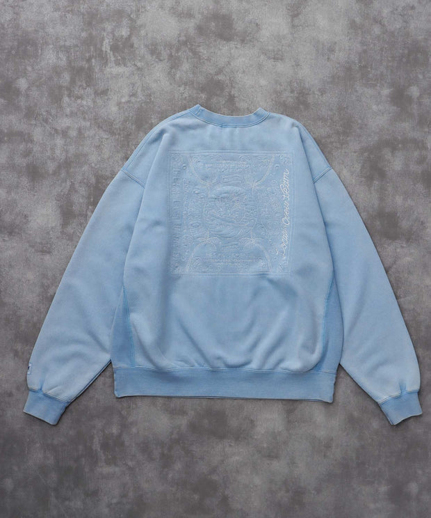 《10月下旬お届け予定》TES BANDANA EMB PIGMENT BIG SWEAT / クルーネックスウェット