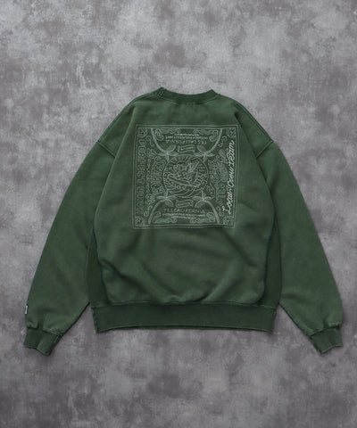 《10月下旬お届け予定》TES BANDANA EMB PIGMENT BIG SWEAT / クルーネックスウェット