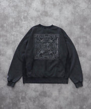 《10月下旬お届け予定》TES BANDANA EMB PIGMENT BIG SWEAT / クルーネックスウェット
