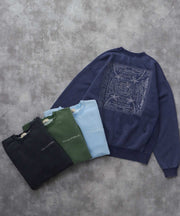 《10月下旬お届け予定》TES BANDANA EMB PIGMENT BIG SWEAT / クルーネックスウェット