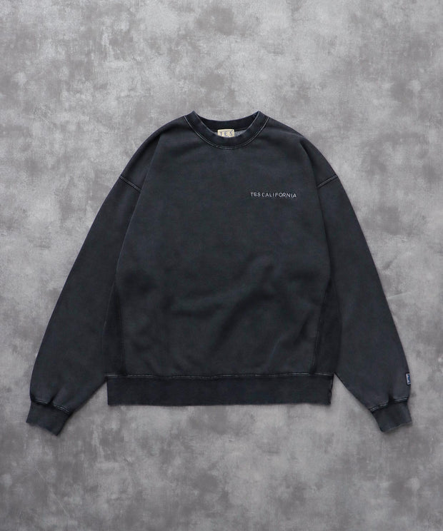 《10月下旬お届け予定》TES BANDANA EMB PIGMENT BIG SWEAT / クルーネックスウェット