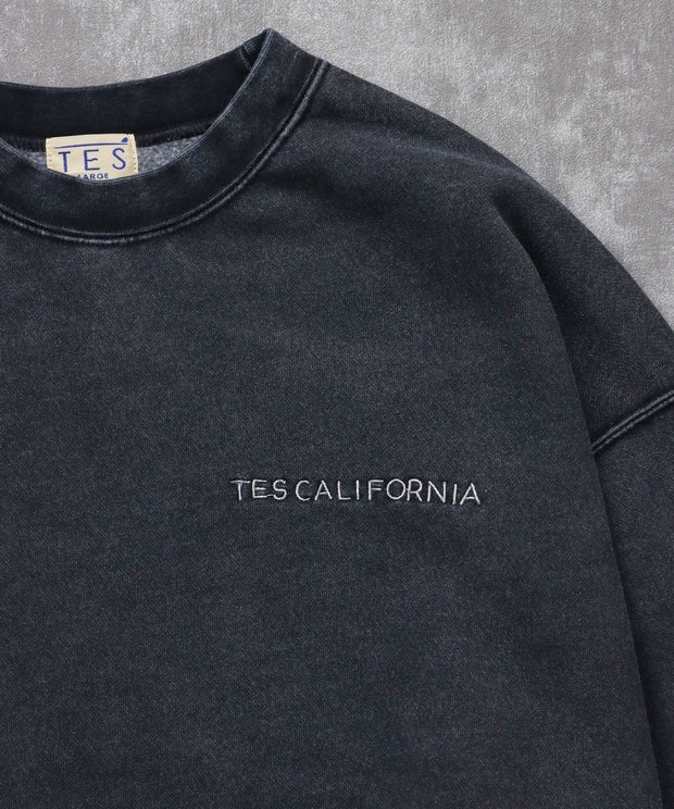 《10月下旬お届け予定》TES BANDANA EMB PIGMENT BIG SWEAT / クルーネックスウェット