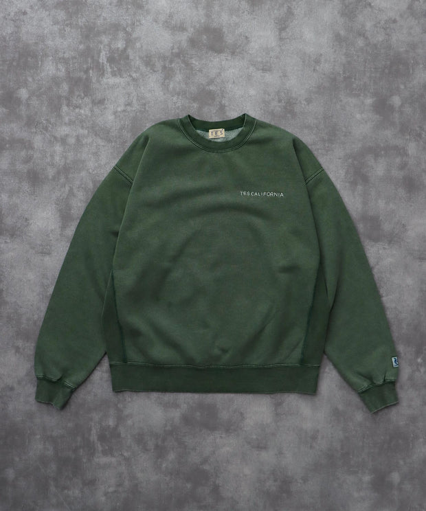 《10月下旬お届け予定》TES BANDANA EMB PIGMENT BIG SWEAT / クルーネックスウェット