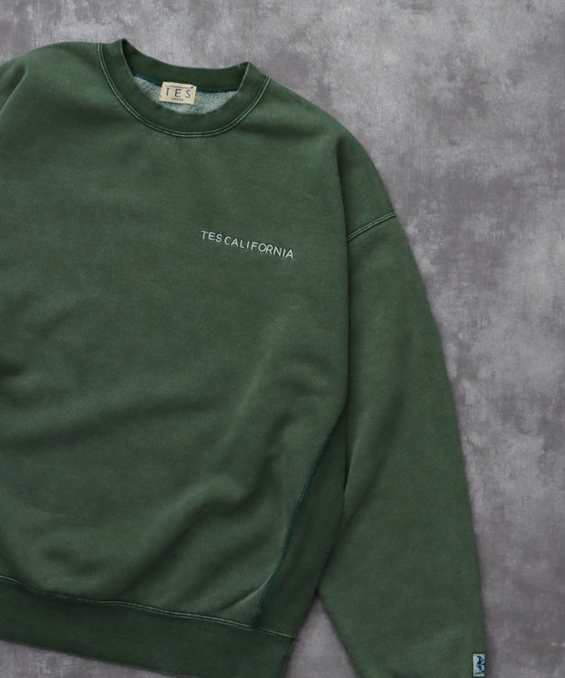 《10月下旬お届け予定》TES BANDANA EMB PIGMENT BIG SWEAT / クルーネックスウェット