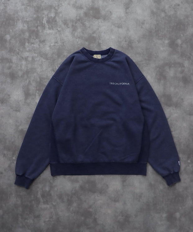 《10月下旬お届け予定》TES BANDANA EMB PIGMENT BIG SWEAT / クルーネックスウェット