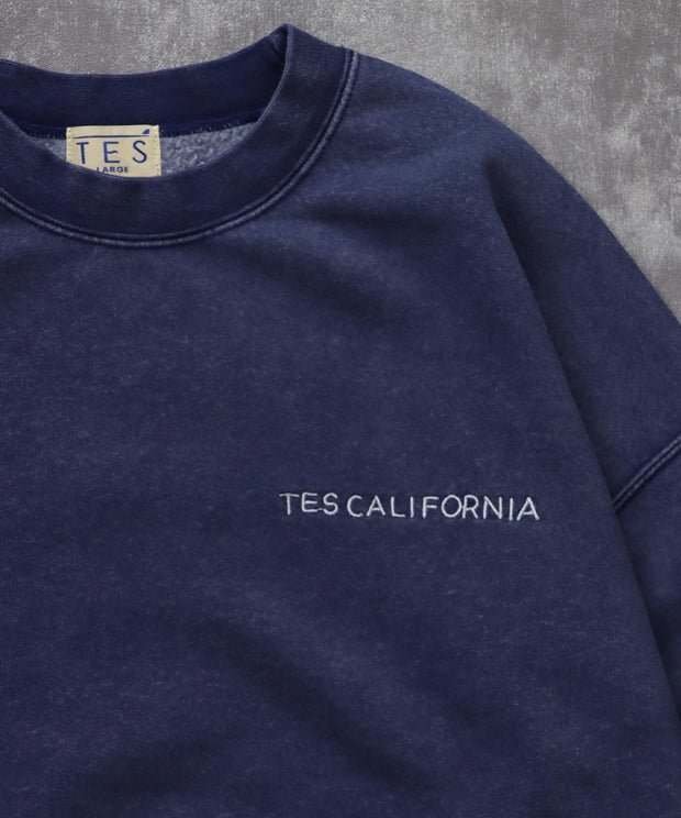《10月下旬お届け予定》TES BANDANA EMB PIGMENT BIG SWEAT / クルーネックスウェット