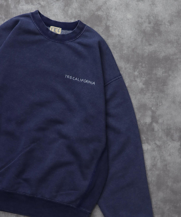 《10月下旬お届け予定》TES BANDANA EMB PIGMENT BIG SWEAT / クルーネックスウェット
