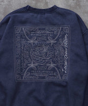 《10月下旬お届け予定》TES BANDANA EMB PIGMENT BIG SWEAT / クルーネックスウェット