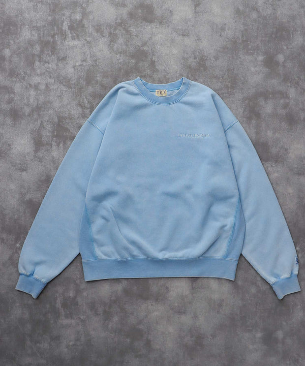 《10月下旬お届け予定》TES BANDANA EMB PIGMENT BIG SWEAT / クルーネックスウェット