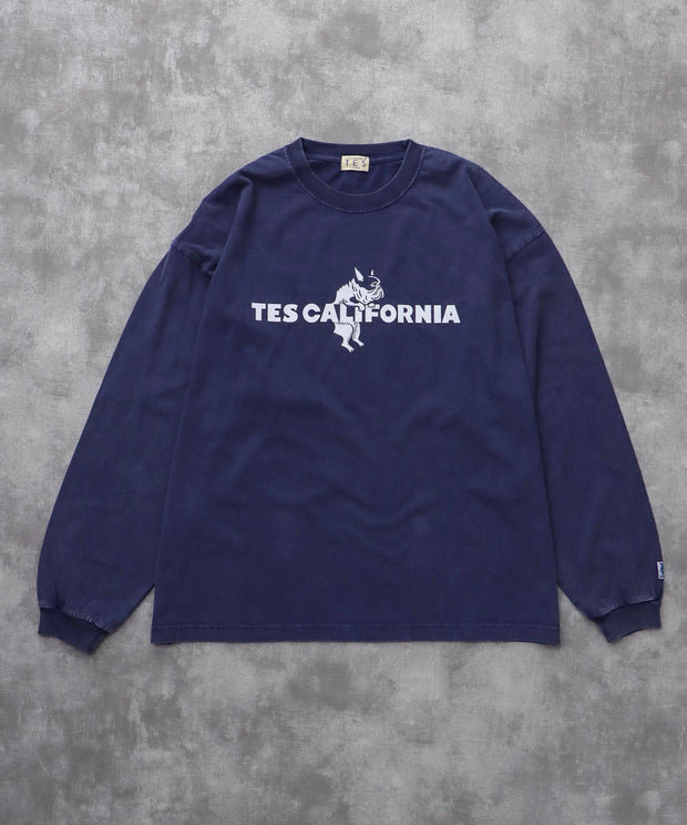 《10月下旬お届け予定》TES CALIFORNIA LOGO PIGMENT LONG SLEEVE BIG T-SHIRT / ロンT