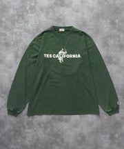 《10月下旬お届け予定》TES CALIFORNIA LOGO PIGMENT LONG SLEEVE BIG T-SHIRT / ロンT