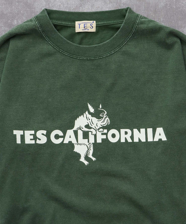 《10月下旬お届け予定》TES CALIFORNIA LOGO PIGMENT LONG SLEEVE BIG T-SHIRT / ロンT