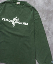 《10月下旬お届け予定》TES CALIFORNIA LOGO PIGMENT LONG SLEEVE BIG T-SHIRT / ロンT