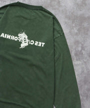 《10月下旬お届け予定》TES CALIFORNIA LOGO PIGMENT LONG SLEEVE BIG T-SHIRT / ロンT